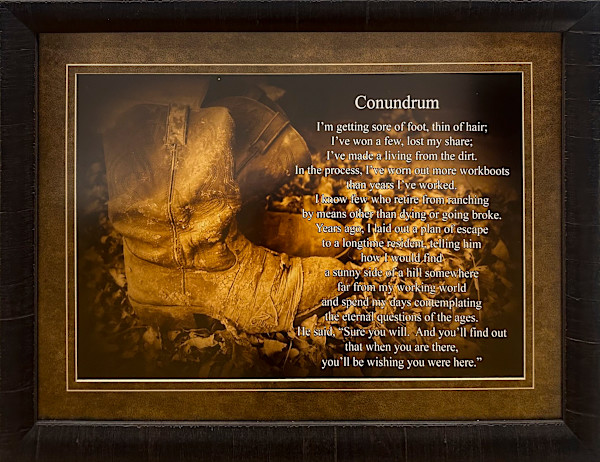 Conundrum by Poetry by Bruce Roseland - Photography by Susan Melius