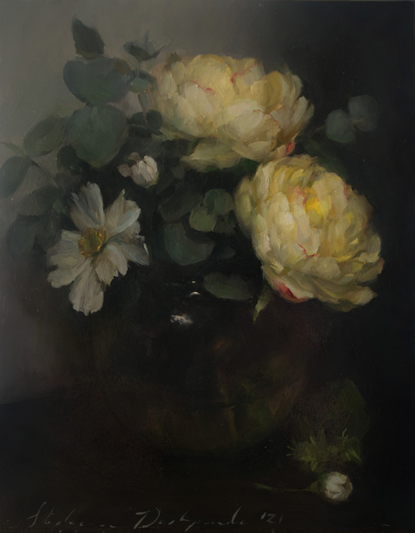 Peonies and Daisies by Stephanie Deshpande