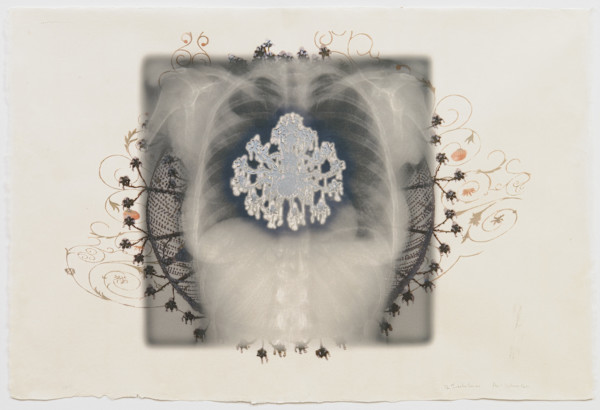 Inhale Series (horizontal/orange chandelier) by April Vollmer, Image 1.
