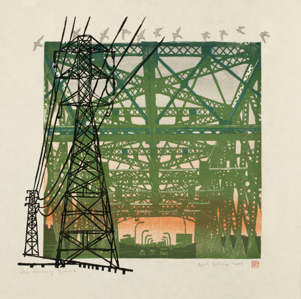 Crossing Ground (bridge with pylon) (ed 16) by April Vollmer