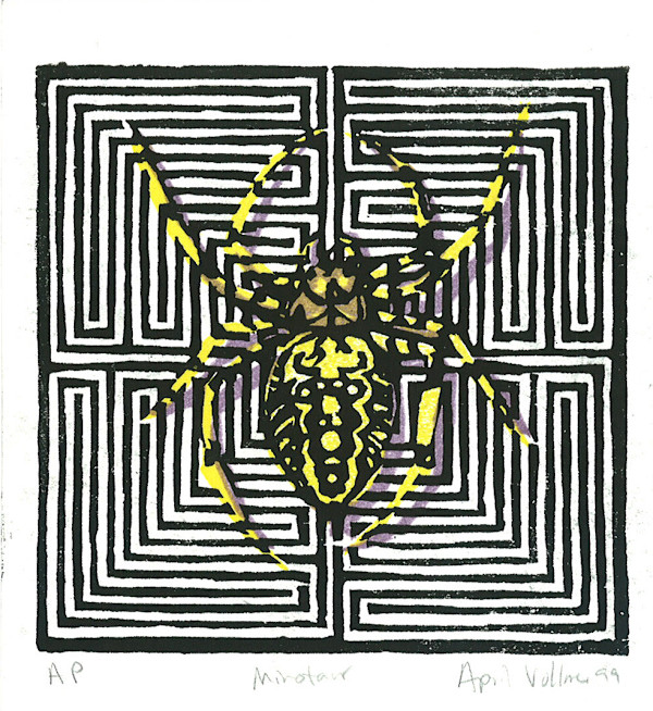 Minotaur (1999 solstice card) by April Vollmer