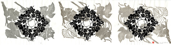 Landscape Series #2 (wreath and grape leaves) by April Vollmer