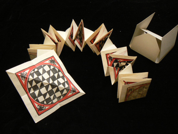 Lucky 7, Japanese Woodblock Roman Mosaic Print Folding Toy by April Vollmer