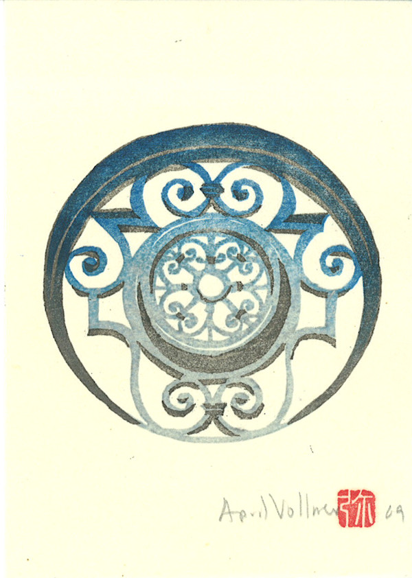 St Peter's Vent (2009 solstice card) by April Vollmer