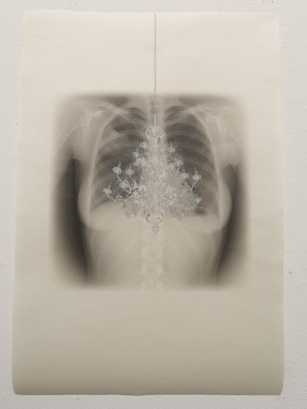 Breath Chandelier (white) by April Vollmer