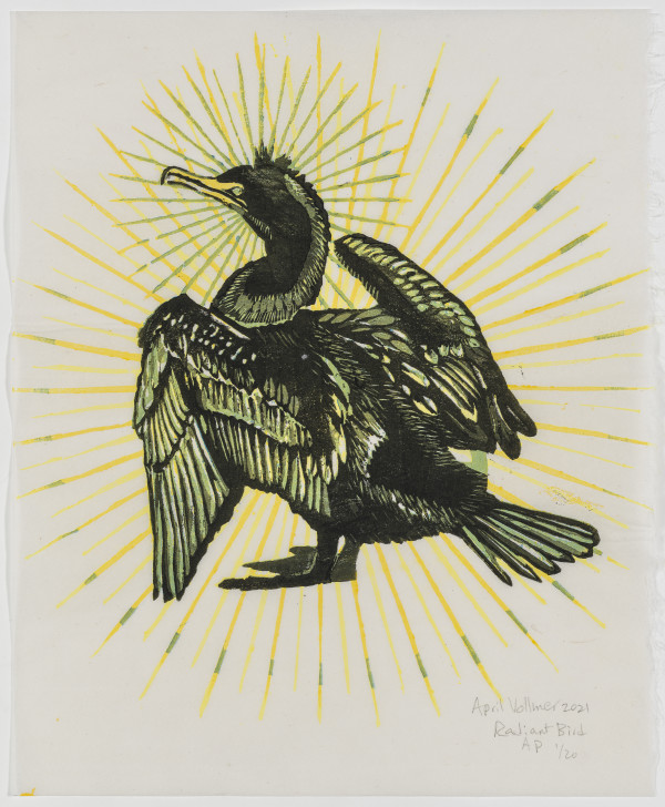 Radiant Bird (Noir-Kuro Nagasawa Exchange) (ed 20) by April Vollmer