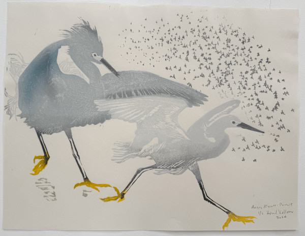 Angry Egrets: Pursuit (ed 6) by April Vollmer, Image 1.