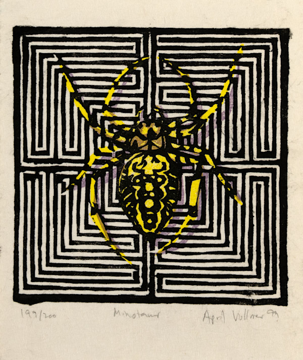 Minotaur (1999 solstice card) by April Vollmer