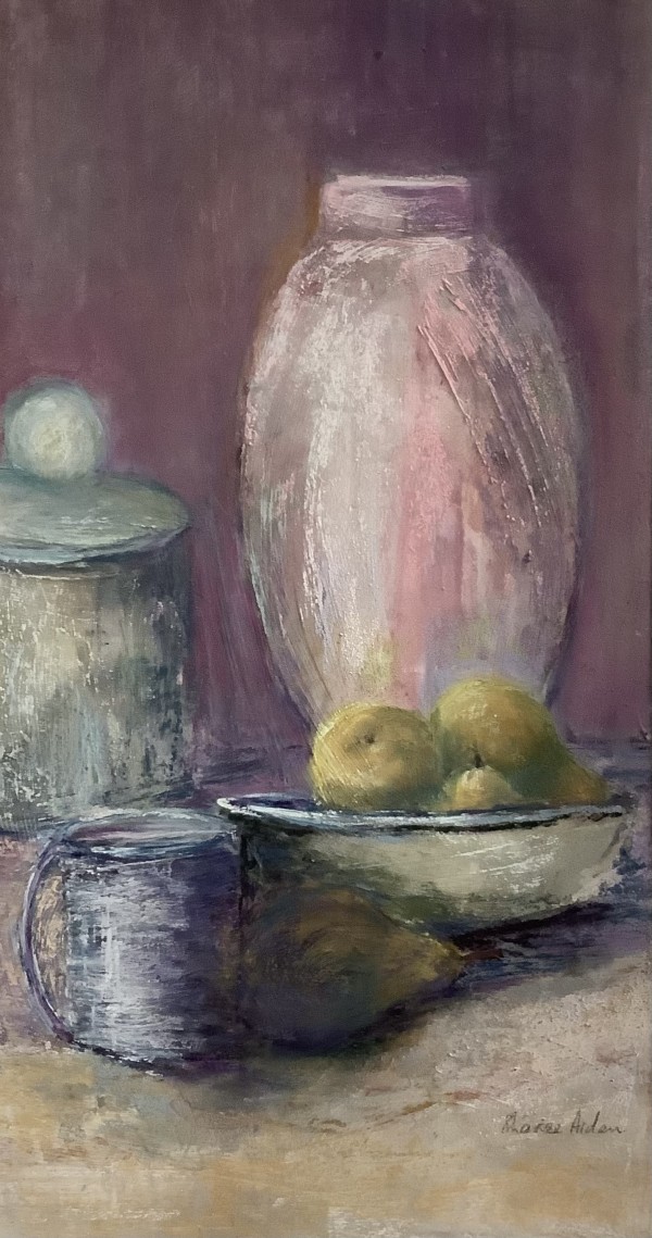 Pears and a fig by Sheree Arden