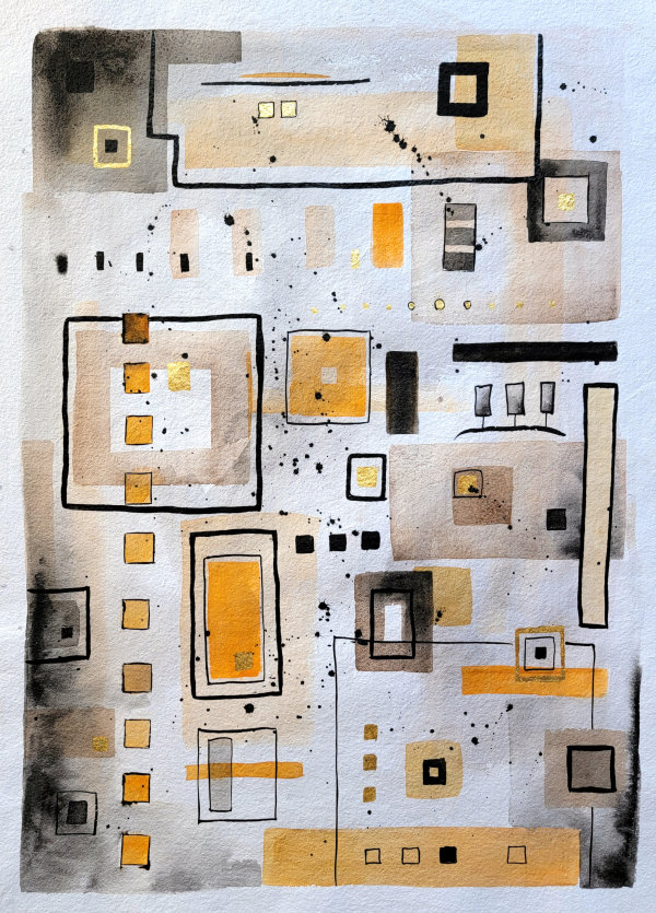Composition in Orange by Anita L Loomis, Image 1.
