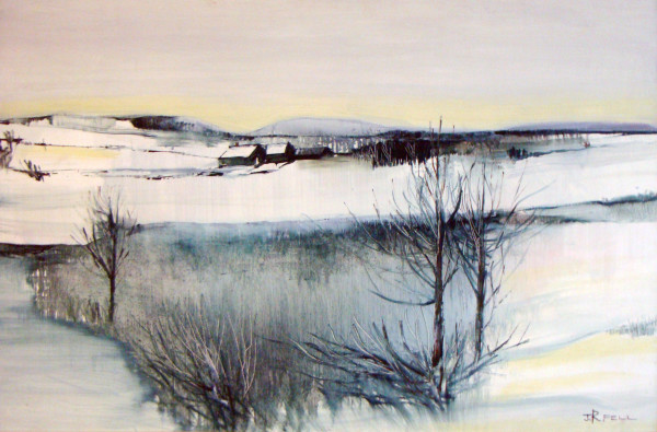 Winter, Ithaca Road by John Fell