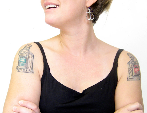 Navigational Running Lights tattoos by Christy Georg, Image 1.