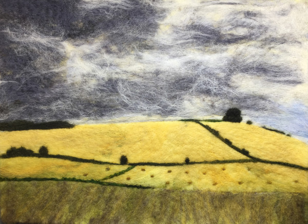 Storm Clouds over the Harvest by Ushma Sargeant Art