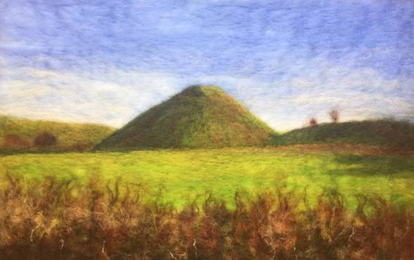 silbury hill by Ushma Sargeant Art