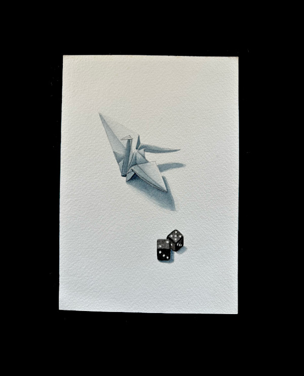 Watercolor / Dice 3 by Masako Takahashi