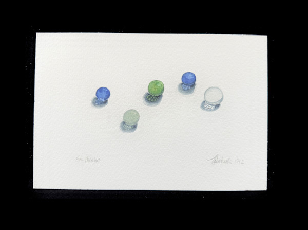 Watercolor / Five Marbles by Masako Takahashi
