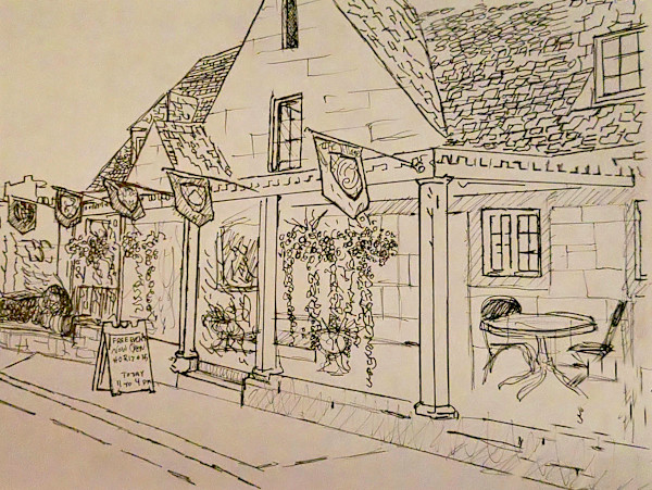 The Castle  Consortia Pen & Ink by MarySue Flick