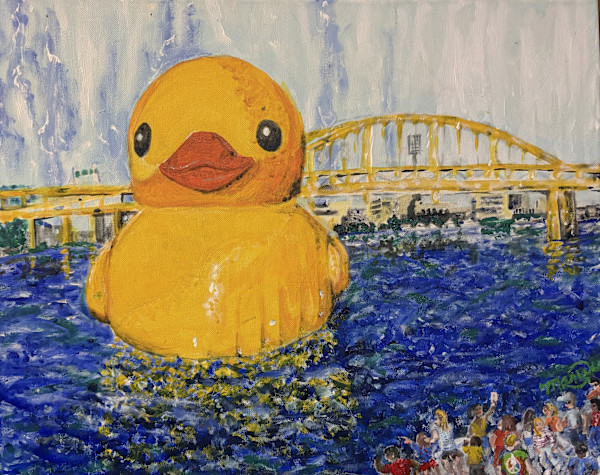 Rubber Duckie Visits Pittsburgh by MarySue Flick