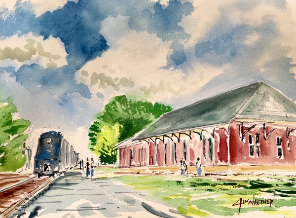 Amtrak pulls into Laurel MS. by Jim Walther