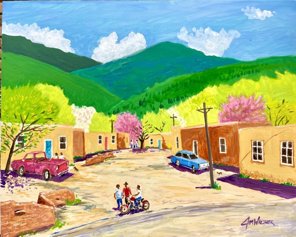 Springtime Comes to the Barrio in Santa Fe by Jim Walther