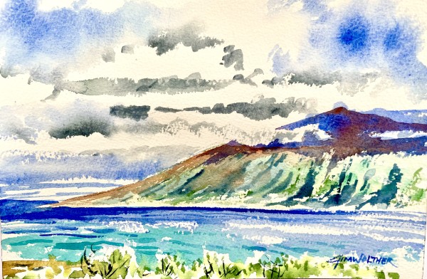 Molokai from Maui in the morning by Jim Walther