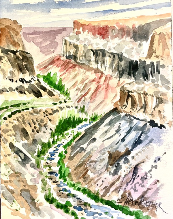 The Rio Pueblo runs down to Rio Grande at Taos by Jim Walther