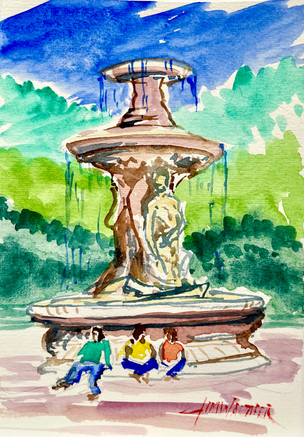 Teens Hangin Out by Jim Walther