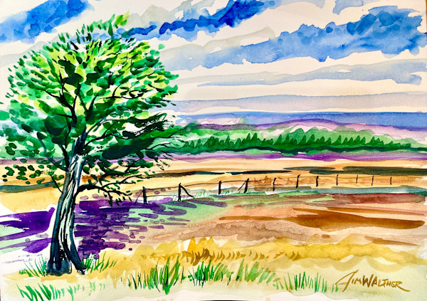 The Pueblo Fields in Taos by Jim Walther