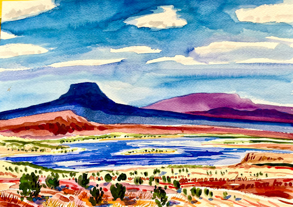Abiquiu Lake & Cerro Pedernal by Jim Walther