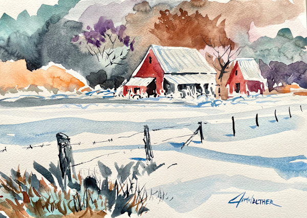 Winter Farm by Jim Walther