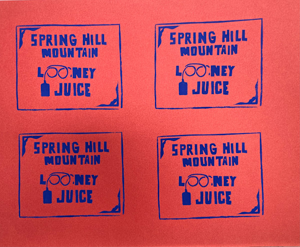 Wine Label, Spring Hill Mountain Looney Juice by Jim Walther