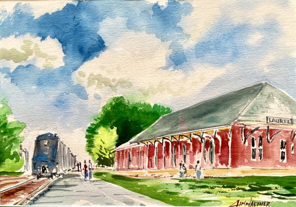 Amtrak pulls into Laurel MS. by Jim Walther