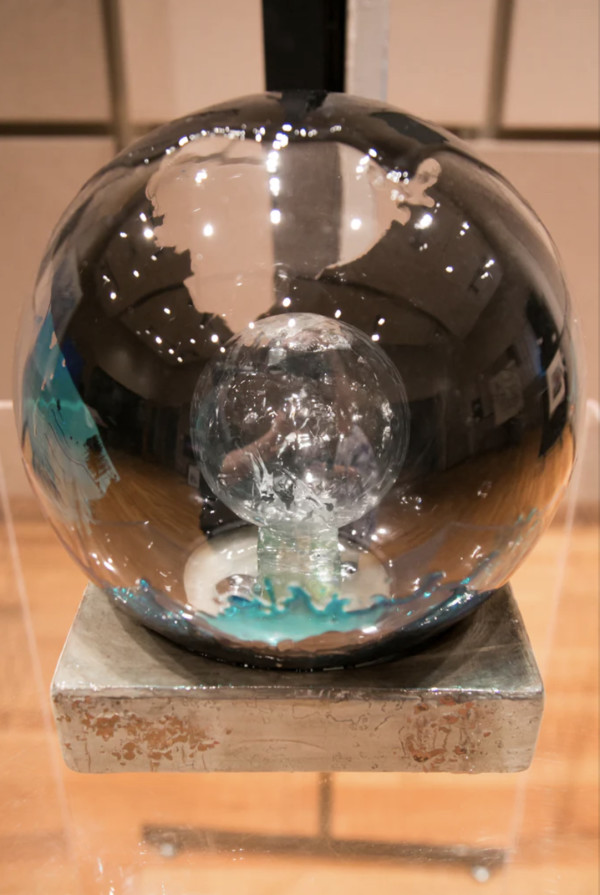Glass Sculpture (Acrylic /Metallic Accents) by Art Dealer J. Ross