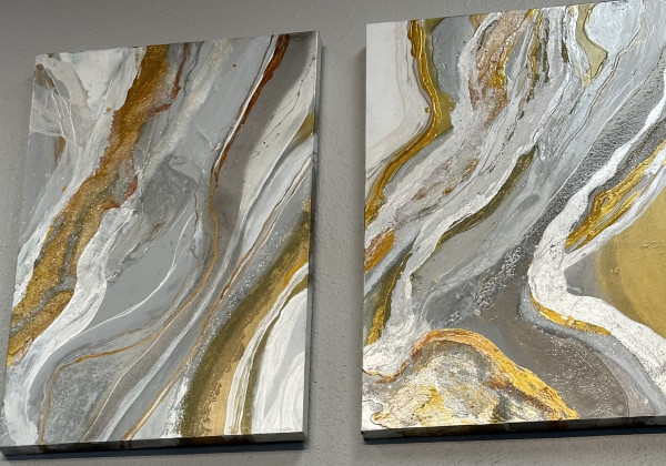 Gold Rush (diptych) by Julia Ross
