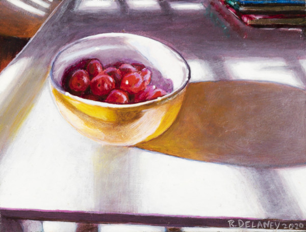 Yellow Bowl and Cherry Tomatoes by Richard Michael Delaney