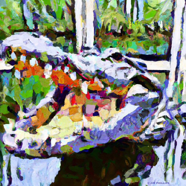 Impressionistic Alligator 008 by Jim Phillips