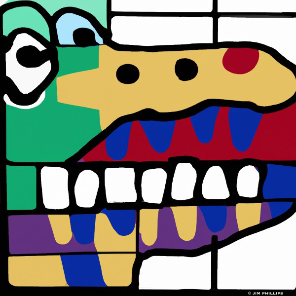 Alligator - abstract 007 by Jim Phillips
