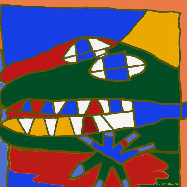 Alligator - abstract 010 by Jim Phillips