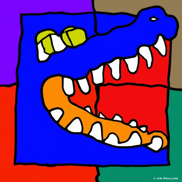 Alligator - abstract 006 by Jim Phillips