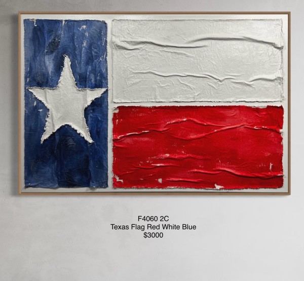 F4060 2C Texas Flag Red White Blue by Michael Denny Art