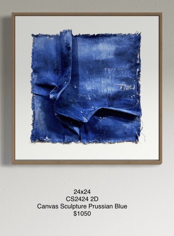 CS2424 2D Canvas Sculpture Prussian Blue by Michael Denny Art