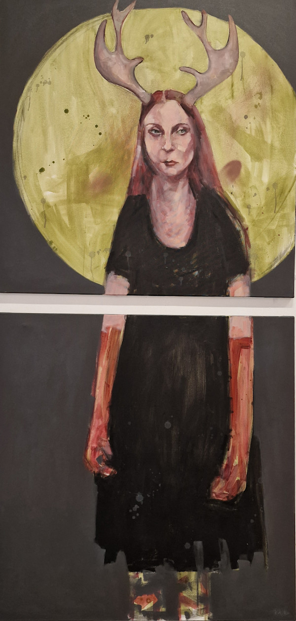 Growing my antlers, Dyptych by Bernadette Doolan
