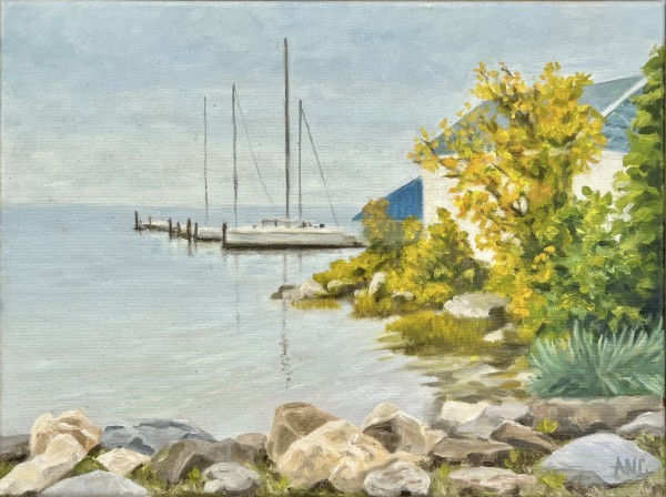 Touch of Autumn - Port Jefferson by Ann Nystrom Cottone