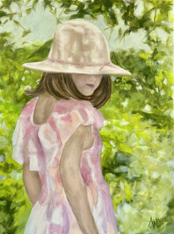 Girl in Summer Hat by Ann Nystrom Cottone
