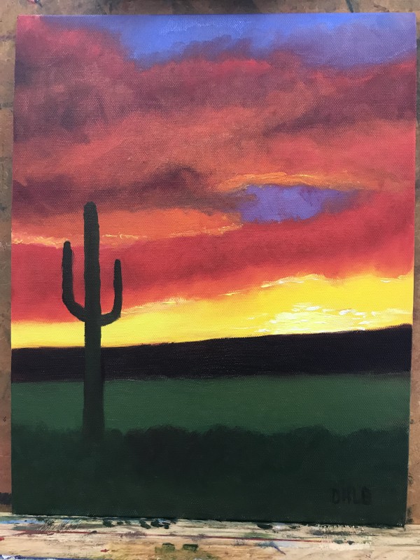 AZ Desert Sunset by David  Blackman