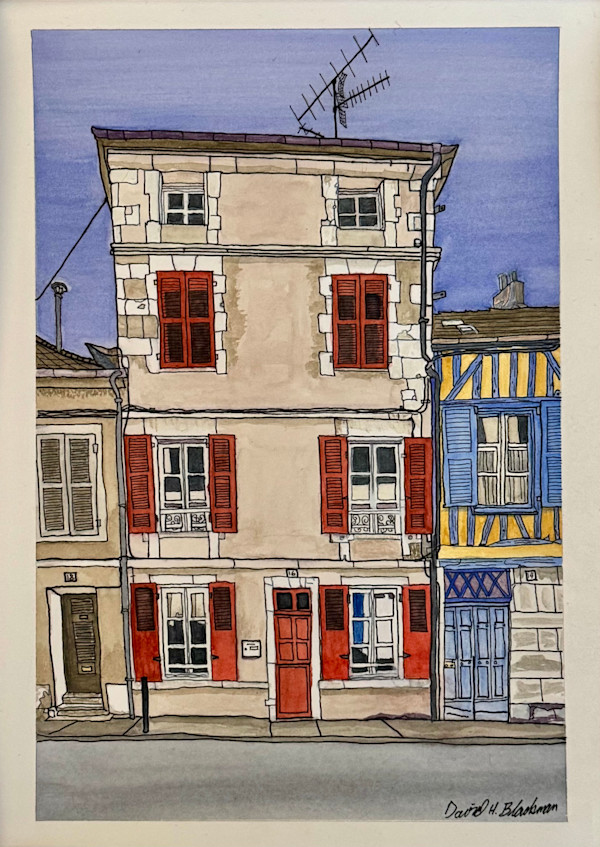 Crimson Shutters on Cream by David  H. L. Blackman, Ph. D.