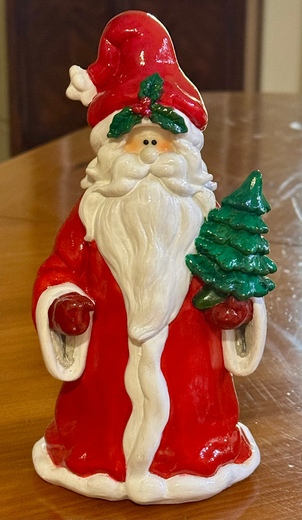 Santa with tree by David  H. L. Blackman, Ph. D.