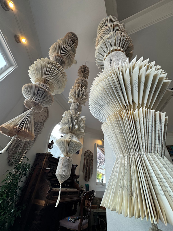 Recycled Book Pillar by Kristy Collette