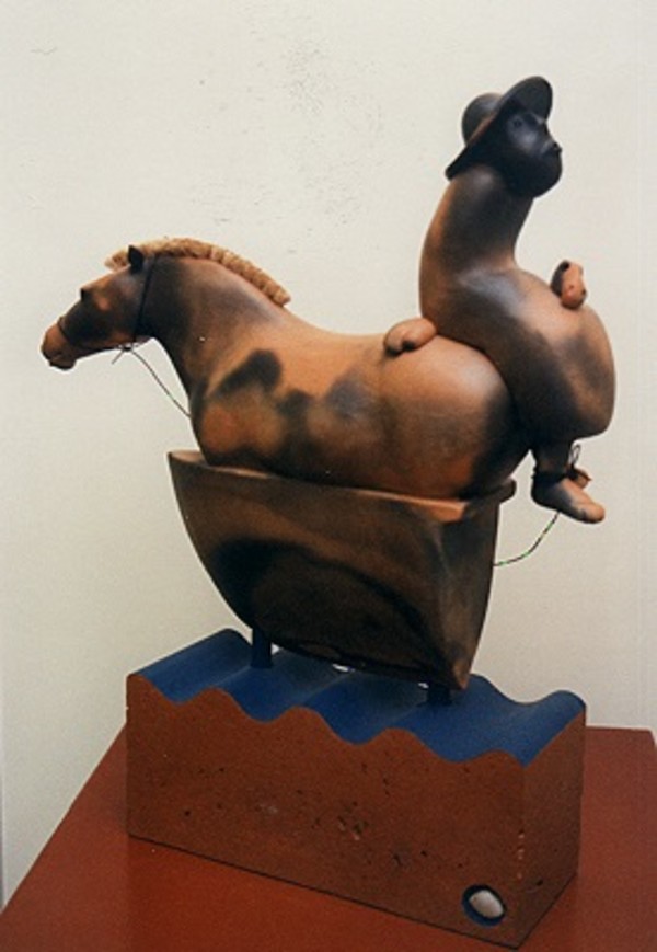 Horse, Woman & Boat No 2 by Ulla Zettergren