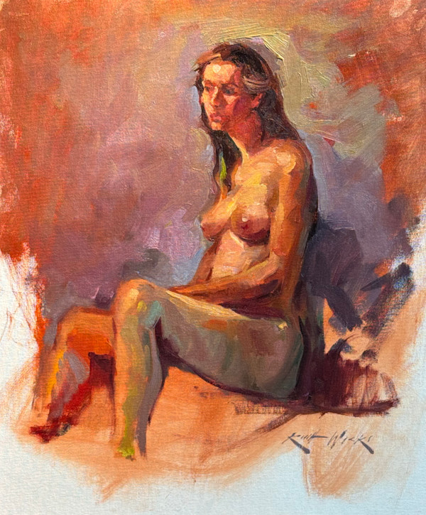 Figure Study Burnt Orange by keith wicks